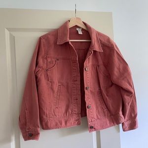 Pink denim jacket